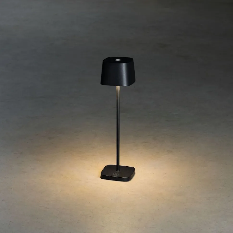 LED-pöytävalaisin Konstsmide Lounge Capri Mini 7829-750, ladattava, musta