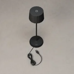 LED-pöytävalaisin Konstsmide Positano ladattava musta
