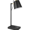 LED-Pöytävalaisin latausasemalla Eglo Lazey-QI 5.5W 24x13,5x50cm musta/puu