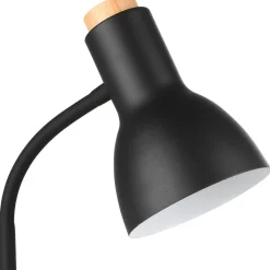 LED-Pöytävalaisin latausasemalla Eglo Veradal-QI 5.5W 21,5x16x45cm musta/puu