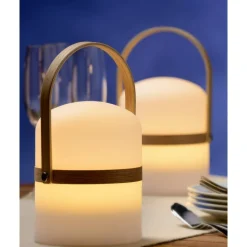 LED-pöytävalaisin Lucide Joe Ø14,5x26,5cm 3W himmennettävä valkoinen