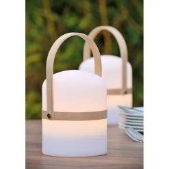 LED-pöytävalaisin Lucide Joe Ø14,5x26,5cm 3W himmennettävä valkoinen