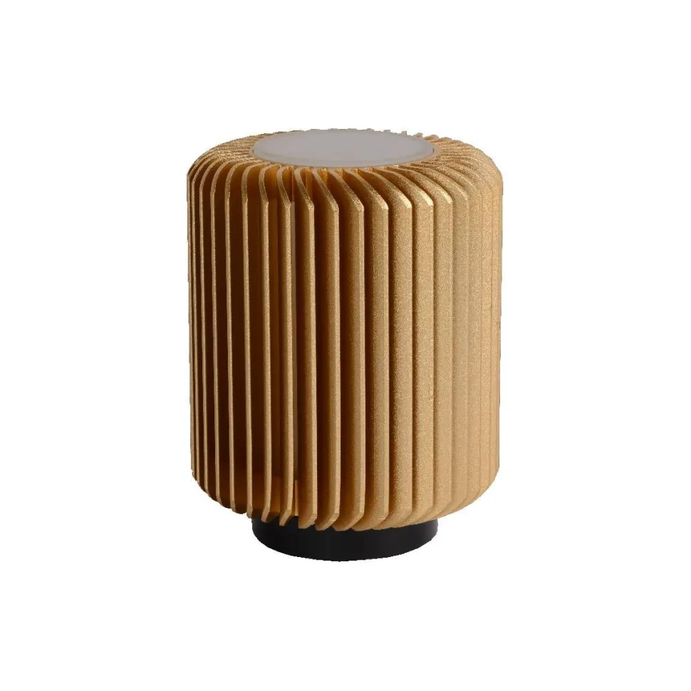 LED-pöytävalaisin Lucide Turbin 10,6x10,6x13,7cm 5W messinki