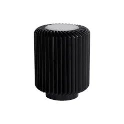 LED-pöytävalaisin Lucide Turbin 10,6x10,6x13,7cm 5W musta