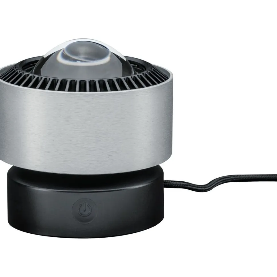 LED-pöytävalaisin Paulmann Aldan, 2700K, 200lm, 3.5W, musta/harjattu alumiini