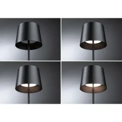 LED-pöytävalaisin Paulmann Gilo 35cm USB-ladattava IP44 2700K himmennettävä valkoinen