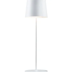 LED-pöytävalaisin Paulmann Gilo 35cm USB-ladattava IP44 2700K himmennettävä valkoinen