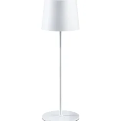 LED-pöytävalaisin Paulmann Gilo 35cm USB-ladattava IP44 2700K himmennettävä valkoinen