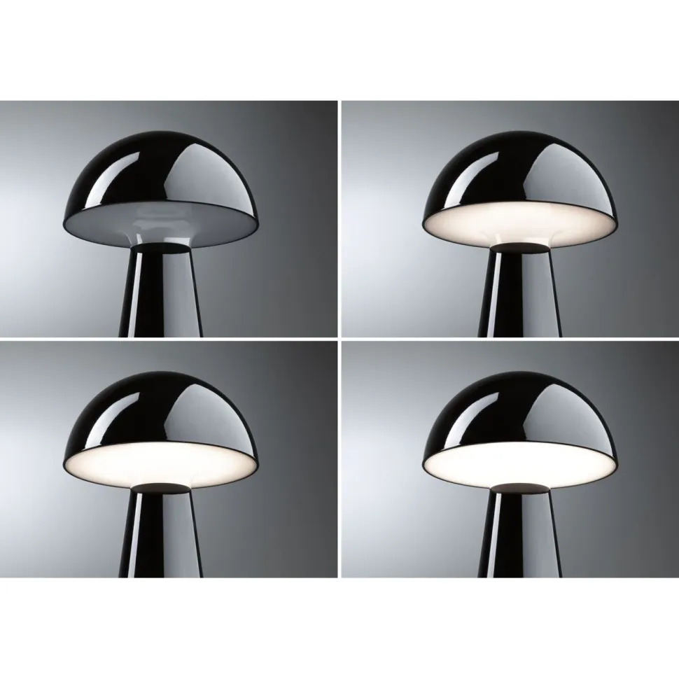 LED-pöytävalaisin Paulmann Onzo 28cm USB-ladattava 2700K IP44 3-Step-Dim himmennettävä valkoinen