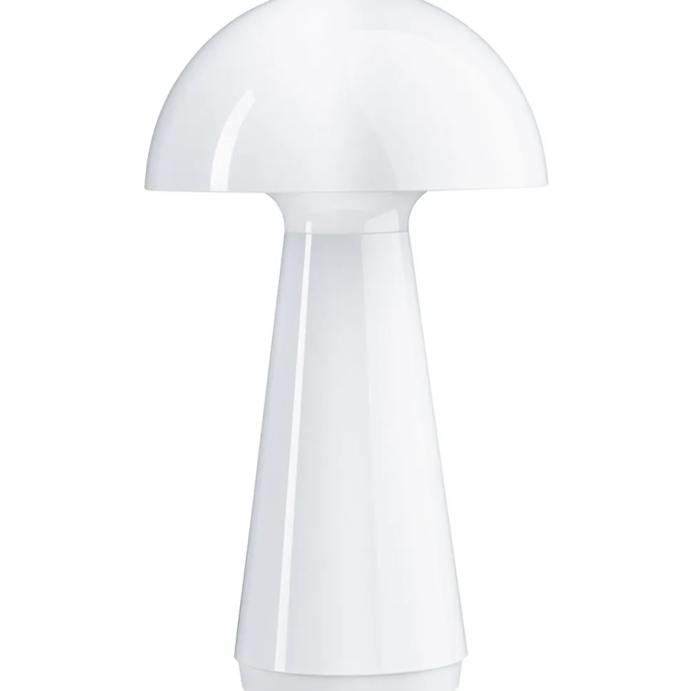LED-pöytävalaisin Paulmann Onzo 28cm USB-ladattava 2700K IP44 3-Step-Dim himmennettävä valkoinen