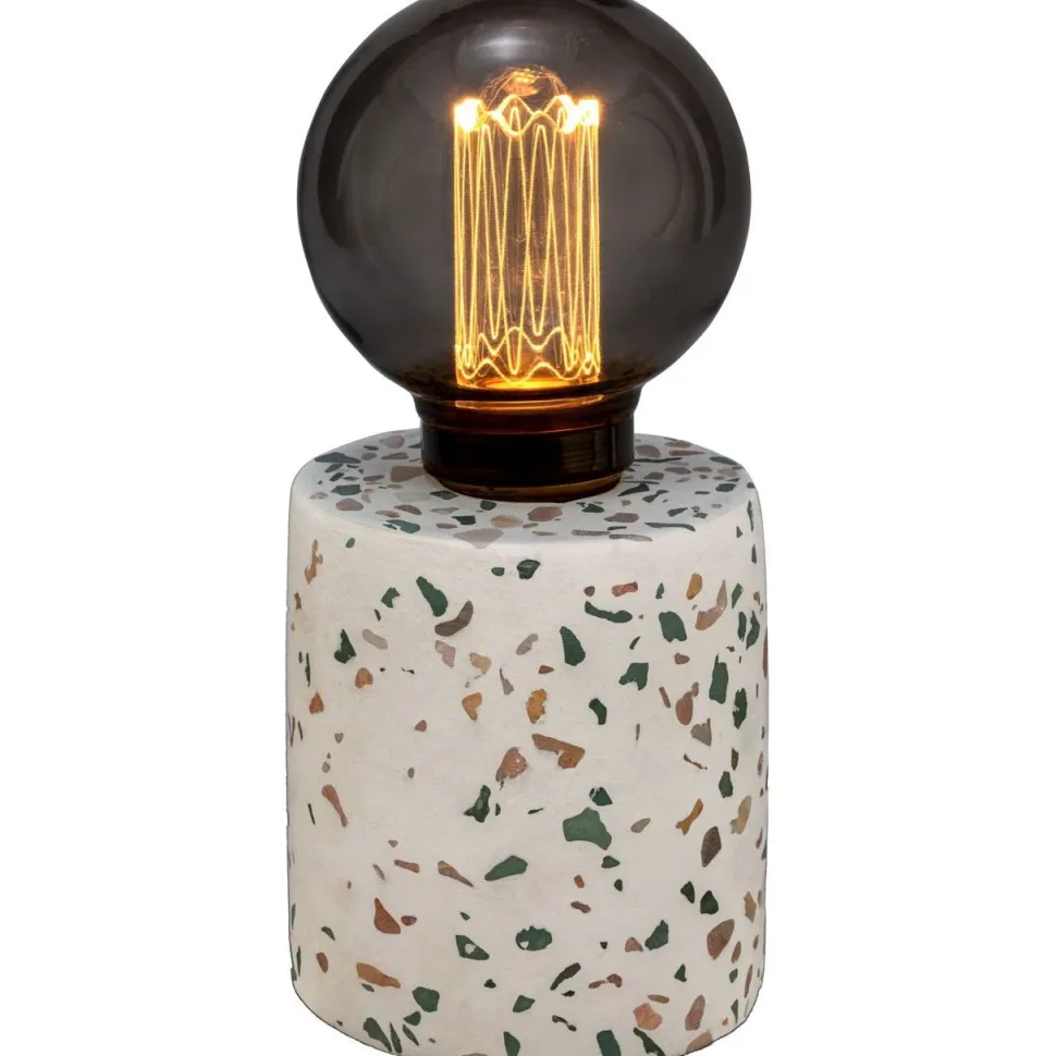 LED-pöytävalaisin Paulmann Pauleen Elegant Flare, paristokäyttöinen, E27, 2500K, terrazzo