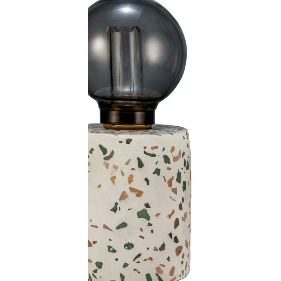LED-pöytävalaisin Paulmann Pauleen Elegant Flare, paristokäyttöinen, E27, 2500K, terrazzo