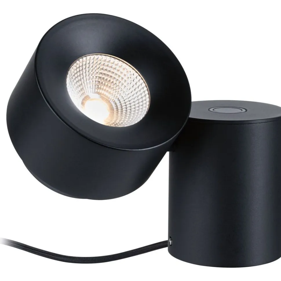LED-pöytävalaisin Paulmann Puric Pane, 2700K, 300lm, 3W, himmennettävä, musta