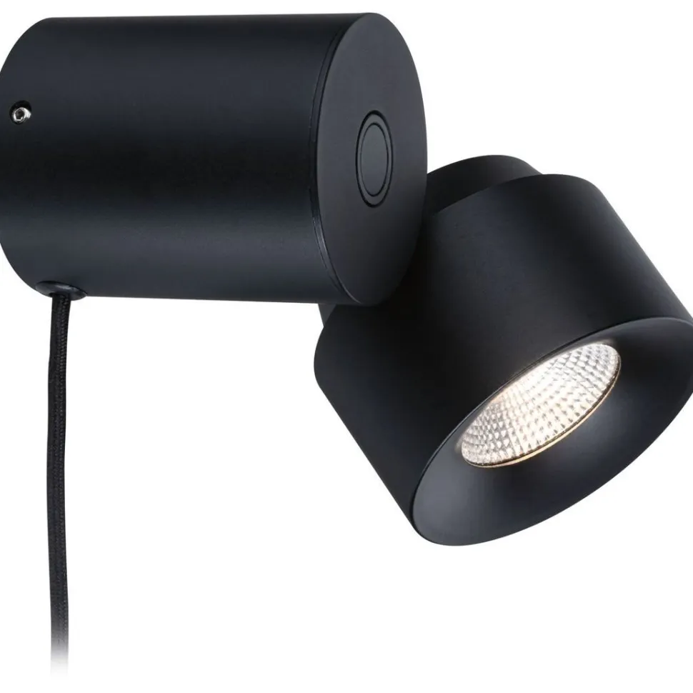 LED-pöytävalaisin Paulmann Puric Pane, 2700K, 300lm, 3W, himmennettävä, musta