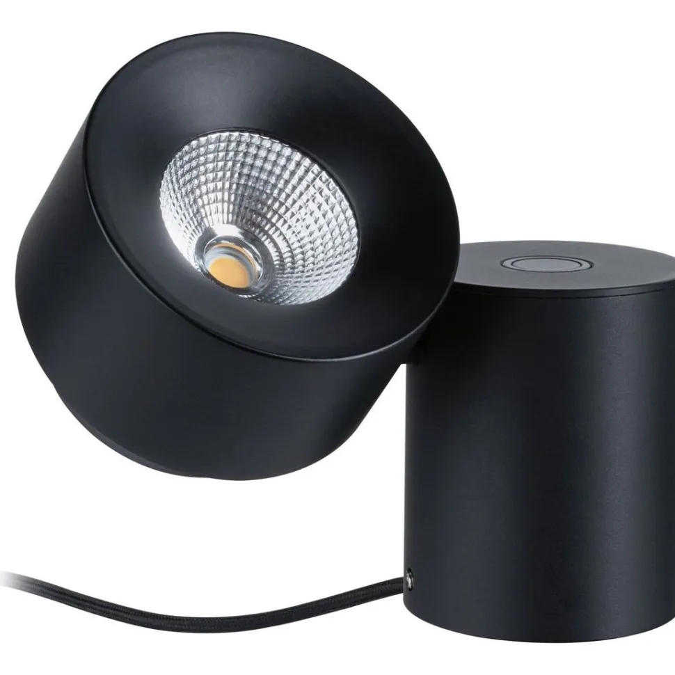 LED-pöytävalaisin Paulmann Puric Pane, 2700K, 300lm, 3W, himmennettävä, musta