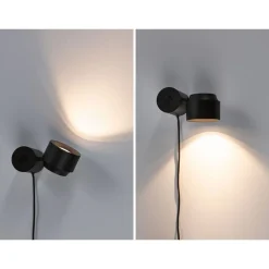 LED-pöytävalaisin Paulmann Puric Pane, 2700K, 300lm, 3W, himmennettävä, musta
