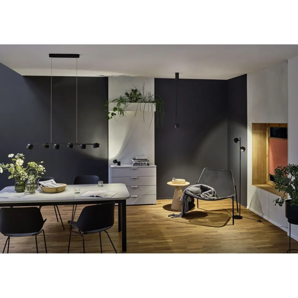 LED-pöytävalaisin Paulmann Puric Pane, 2700K, 300lm, 3W, himmennettävä, musta