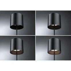 LED-pöytävalaisin Paulmann Tuni 35cm USB-ladattava 2700K IP44 himmennettävä mattamusta