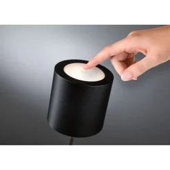 LED-pöytävalaisin Paulmann Tuni 35cm USB-ladattava 2700K IP44 himmennettävä mattamusta