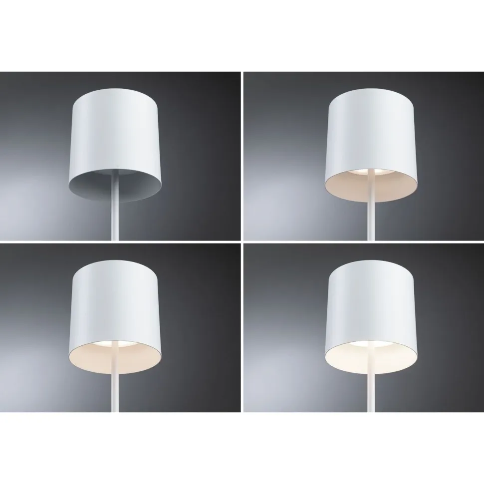 LED-pöytävalaisin Paulmann Tuni 35cm USB-ladattava 2700K IP44 himmennettävä mattamusta
