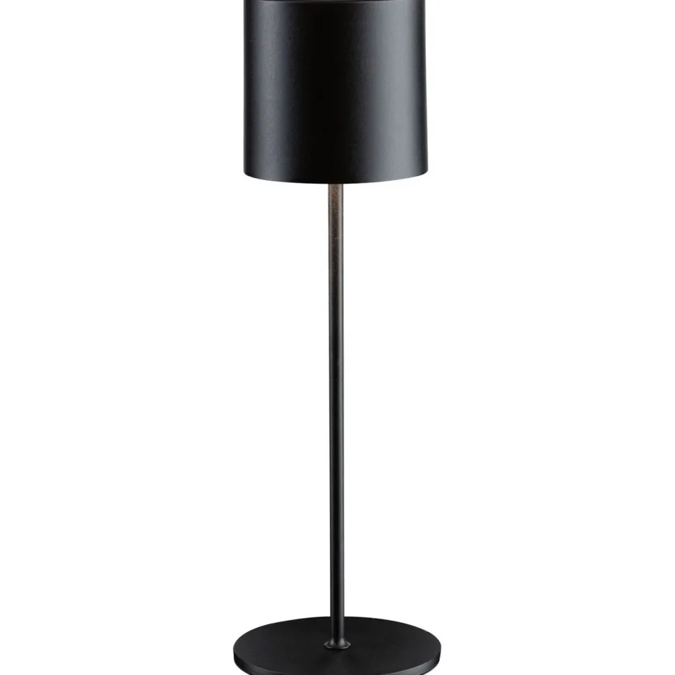 LED-pöytävalaisin Paulmann Tuni 35cm USB-ladattava 2700K IP44 himmennettävä mattamusta