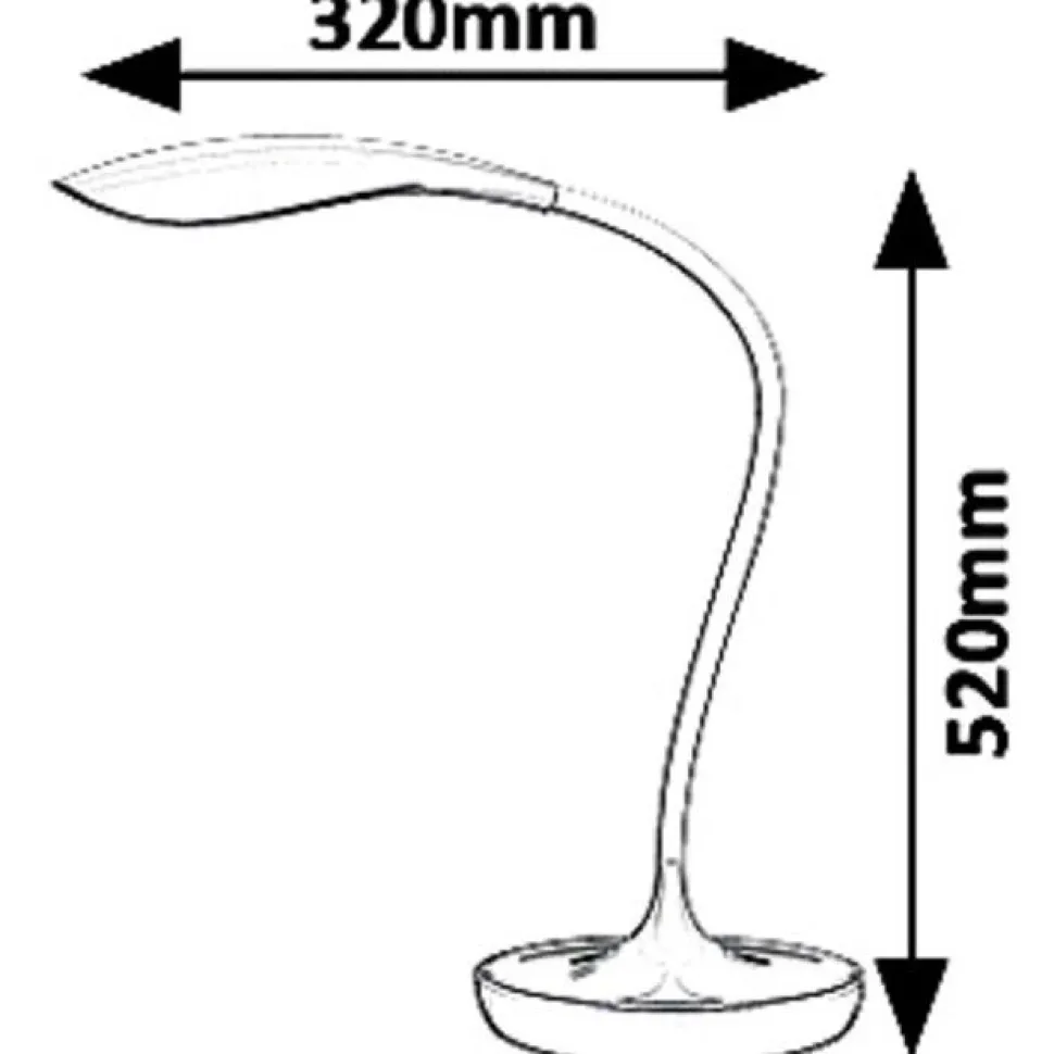 LED-pöytävalaisin Rabalux Belmont, 32x52cm, 5W 400lm 3000K, eri värejä