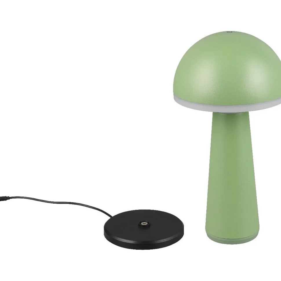 LED-pöytävalaisin Trio Fungo, hiekka, ladattava