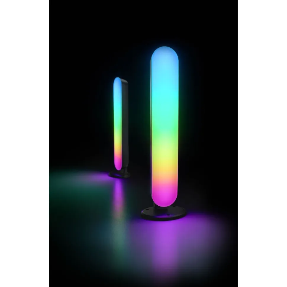 LED-pöytävalaisin Trio Game, 2 kpl, musta, RGB