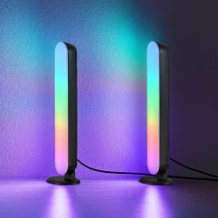 LED-pöytävalaisin Trio Game, 2 kpl, musta, RGB