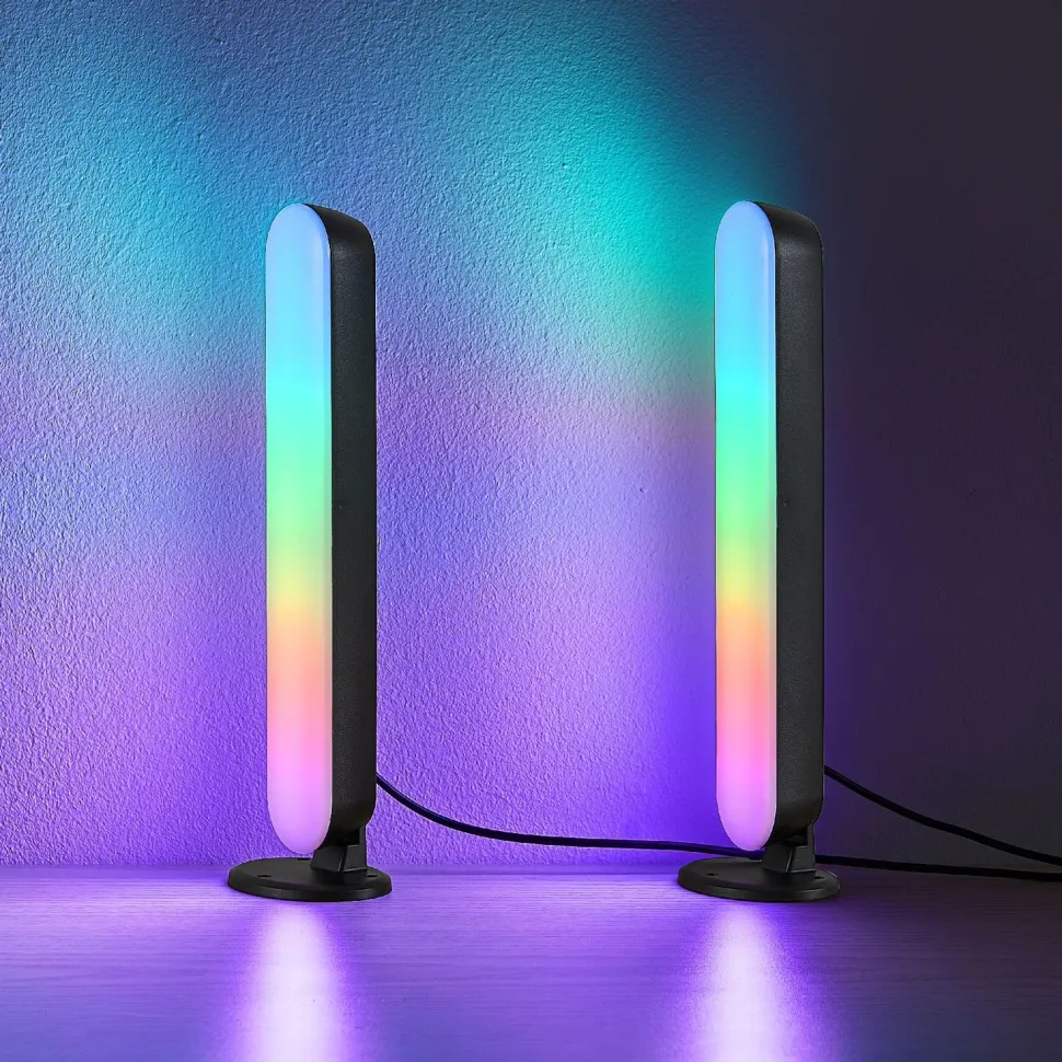 LED-pöytävalaisin Trio Game, 2 kpl, musta, RGB