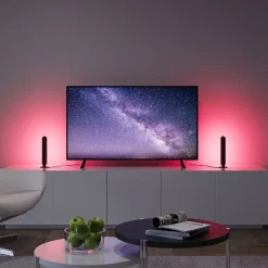 LED-pöytävalaisin Trio Game, 2 kpl, musta, RGB