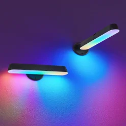 LED-pöytävalaisin Trio Game, 2 kpl, musta, RGB