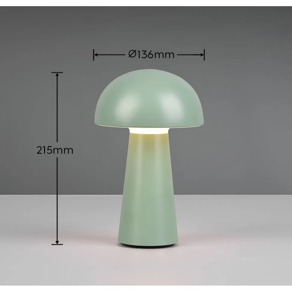 LED-pöytävalaisin Trio Lennon ladattava harmaa