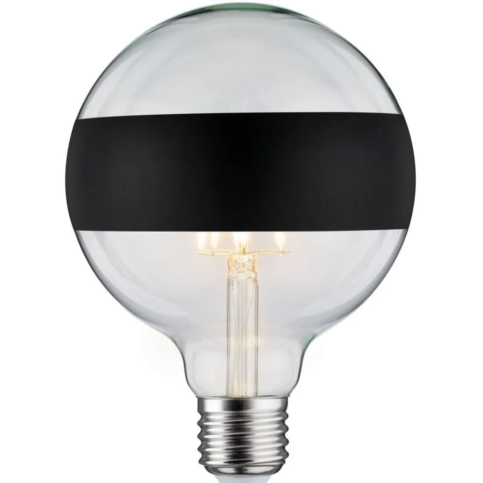 LED-rengaspeililamppu Paulmann Modern Classic Edition Globe, E27, 640lm, 6.5W, 2700K, himmennettävä, mattamusta