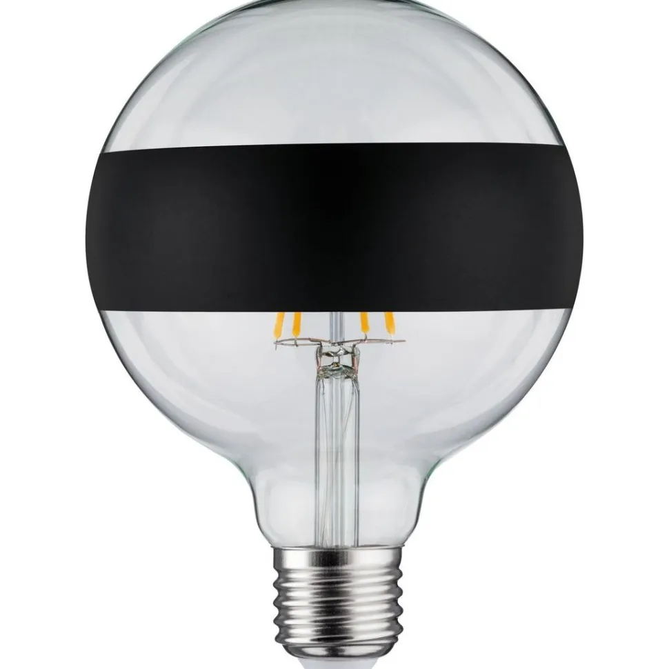 LED-rengaspeililamppu Paulmann Modern Classic Edition Globe, E27, 640lm, 6.5W, 2700K, himmennettävä, mattamusta