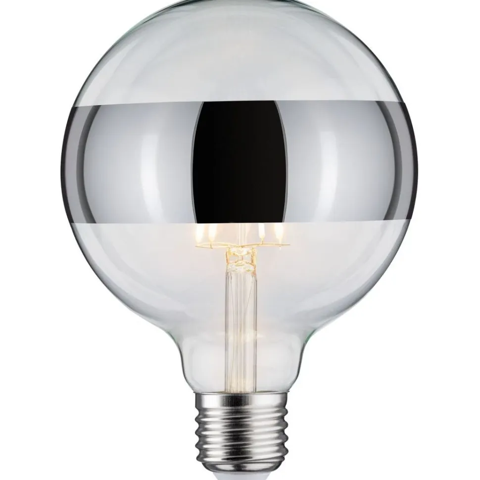 LED-rengaspeililamppu Paulmann Modern Classic Edition Globe, E27, 640lm, 6.5W, 2700K, himmennettävä, hopea
