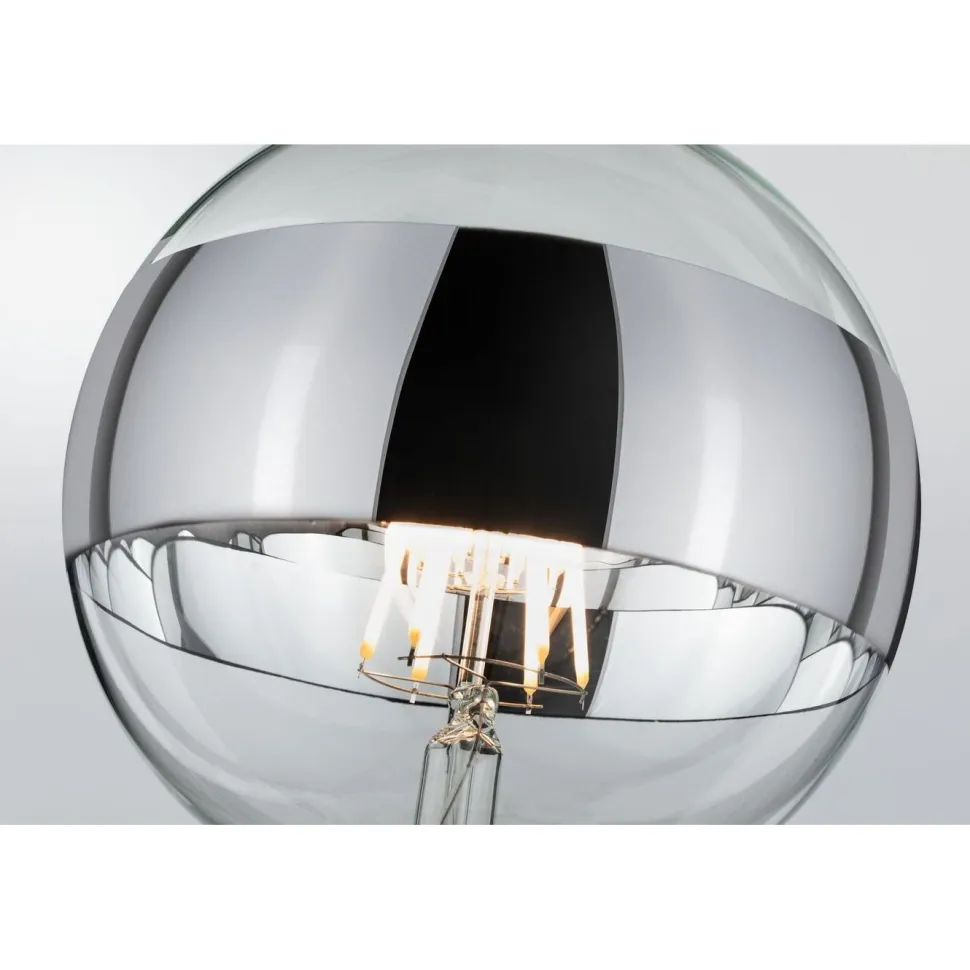 LED-rengaspeililamppu Paulmann Modern Classic Edition Globe, E27, 640lm, 6.5W, 2700K, himmennettävä, hopea