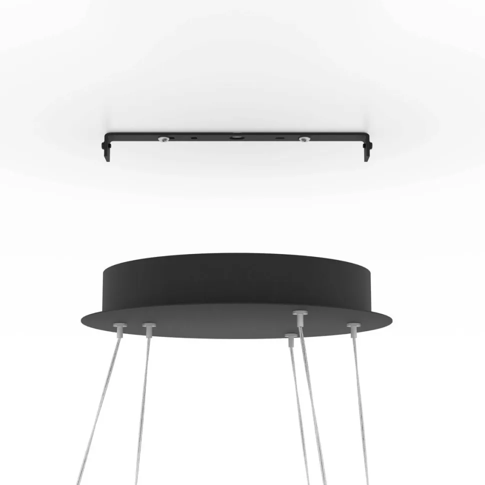 LED-Riippuvalaisin Eglo connect.z Lobinero-z 43.2W Ø58cm musta/valkoinen