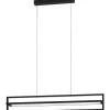 LED-Riippuvalaisin Eglo Siberia 34W 78x16cm kaukosäädin musta/valkoinen
