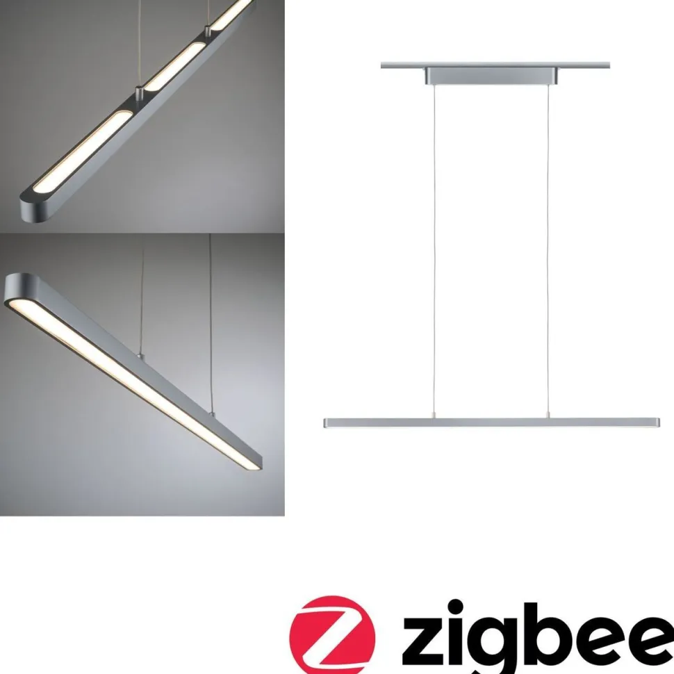 LED-riippuvalaisin kiskoon Paulmann URail Lento, Smart Home Zigbee 3.0, säädettävä värilämpötila, himmennettävä, mattamusta