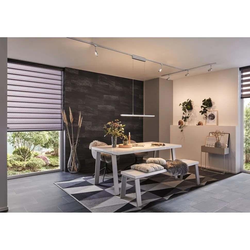LED-riippuvalaisin kiskoon Paulmann URail Lento, Smart Home Zigbee 3.0, säädettävä värilämpötila, himmennettävä, mattamusta