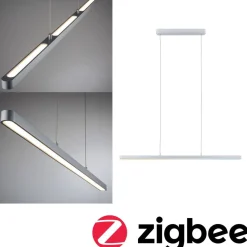 LED-riippuvalaisin Paulmann Lento, Smart Home Zigbee 3.0, säädettävä värilämpötila, himmennettävä, mattamusta
