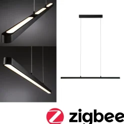 LED-riippuvalaisin Paulmann Lento, Smart Home Zigbee 3.0, säädettävä värilämpötila, himmennettävä, mattamusta