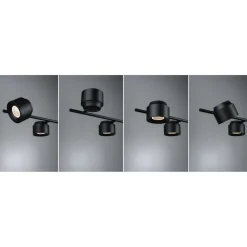 LED-riippuvalaisin Paulmann Puric Pane, Smart Home Zigbee 3.0, 6-osainen, musta