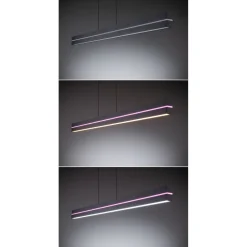 LED-riippuvalaisin Paulmann Raiko, RGBW+, himmennettävä, 2300lm/370lm, 19W/6W, musta