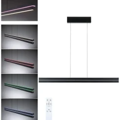 LED-riippuvalaisin Paulmann Raiko, RGBW+, himmennettävä, 2300lm/370lm, 19W/6W, musta