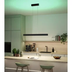 LED-riippuvalaisin Paulmann Raiko, RGBW+, himmennettävä, 2300lm/370lm, 19W/6W, musta