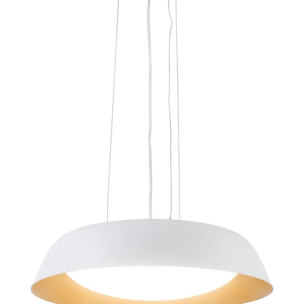 LED-riippuvalaisin Airam Aidyl, Ø392mm, valkoinen/kupari
