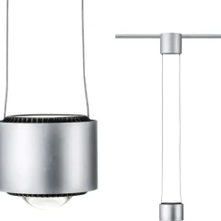 LED-riippuvalaisin kiskoon Paulmann Urail Aldan, 4000K, himmennettävä, mattakromi
