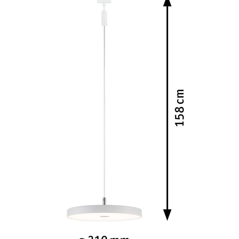 LED-riippuvalaisin kiskoon Paulmann URail Hildor, 3000K, himmennettävä, mattakromi